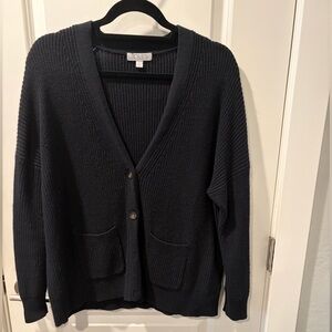 J. Crew Cotton Blend V-Neck Cardigan with Pockets | Size Medium |